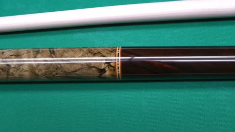 Coos Cue East Indian Rosewood and Asian Satinwood Burl