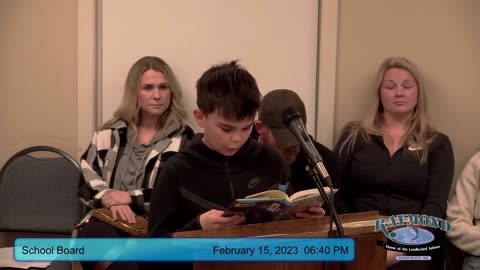 Middle School Boy Reads Pornograhic Material From His Library To School Board