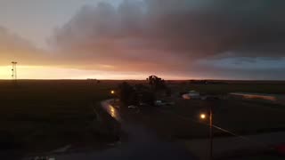 Sunset with lightning storm beautiful Colorado