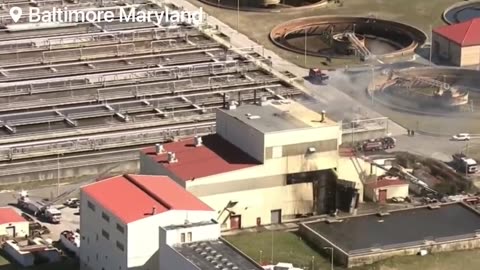 WATCH: Large Explosion with a active fire reported at a River Waste Water Treatment plant