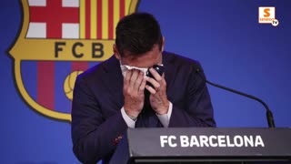 Lionel Messi CRYING at Barcelona and in tears as he confirms his departure from FC Barcelona