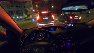 POV City Driving at Night