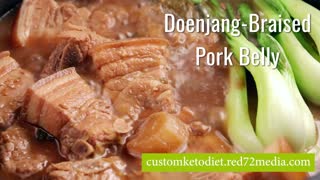 Easy Keto Diet Recipe Doenjang Braised Pork Belly