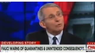 FLASHBACK: Fauci Warns of "Unintended Consequences" of Mandates and Quarantines