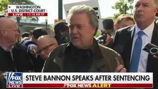 Steve Bannon speaks outside DC courthouse following sentencing: