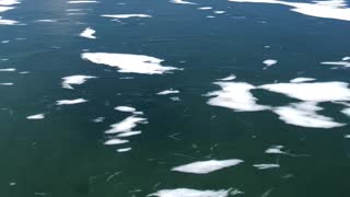Ice Skating on Frozen See-Through Lake