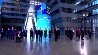 NATO leaders pose for family photo at summit