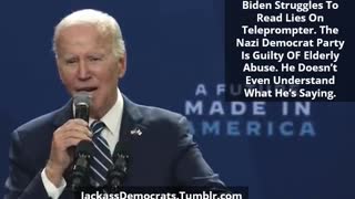 Biden Struggles To Read Lies On Teleprompter.