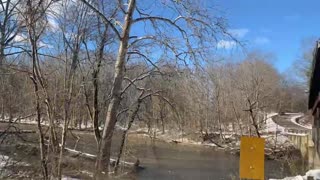 State Road Covered Bridge Video Footage Kingsville Ohio