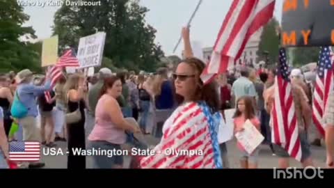 USA - Washington State - Olympia (Protest against Mandatory Vaccines) [August 13, 2021] #ArrestBillGates
