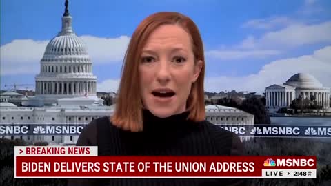 Psaki says Biden didn't “have the time” to mention certain topics last night. 03.02.22.