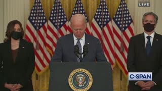 Biden FORGETS Reporter's Question Halfway Through Answer