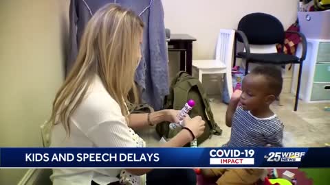 A speech therapist says her clinic has seen a "364% increase in patient referrals of babies and toddlers"