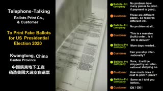 Breaking! Chinese Govt. manufactures fake ballots to swing 2020 U.S. Election.