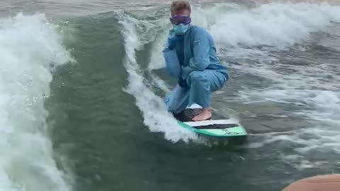 This dude quarantine wakesurfing is a national hero