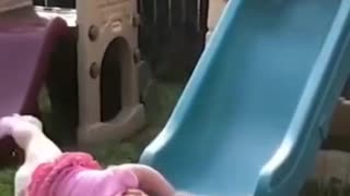 Funny baby video playing