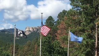MT Rushmore National Memorial view from Mountain View Cemetery off Trail 363 Black Hills National Forest South Dakota