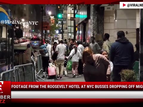 Watch: Footage From The Roosevelt Hotel At NYC Busses Dropping Off Migrants