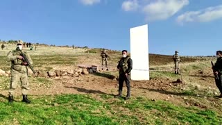 Mysterious monolith appears in Turkey