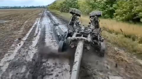 Towing the M-777 howitzer of the APU