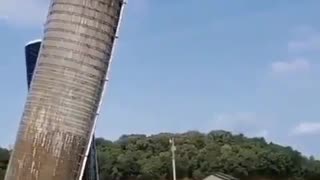 😱tower building collapse