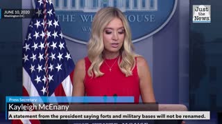 President says forts and military bases will not be renamed