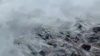 Funny Movie-The freezing waves on Lake Baikal, Russia, so spectacular!