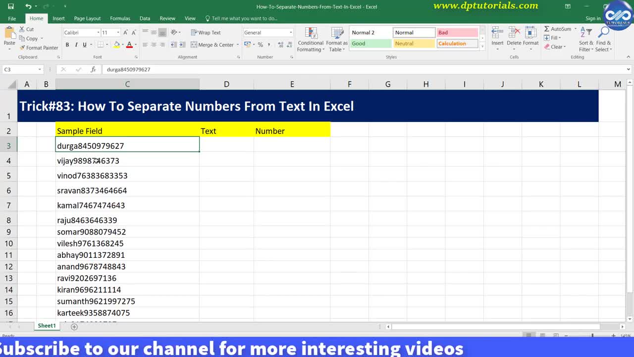 how-to-separate-numbers-from-text-in-excel-excel-tips-tricks-dptutorials