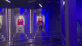 Costume of marvel superheroes in 3D movie theater