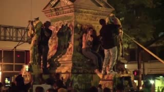 Protester critically injured by Confederate statue while ripping it down