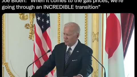 Biden - "We will be less reliable on fossil fuels after this transition"