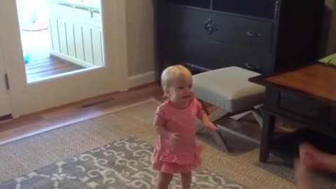 Adorable Babies First Steps