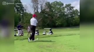 President Trump Lands a VICIOUS DUNK on Joe Biden While Playing Golf