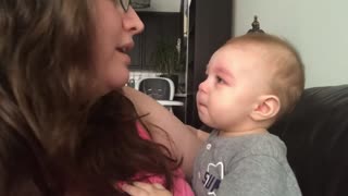 Baby Gets Emotional When Mom Sings Opera !