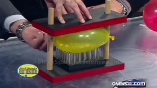 Bed of nails cool science experiment HD