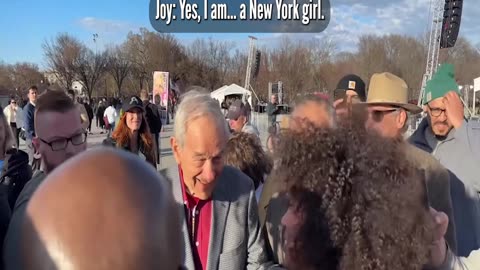 Ron Paul meets NYC Freedom Fighters at Rage Against the War Machine Rally in Washington, D.C.