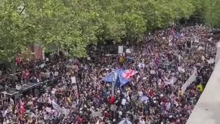 WATCH: Massive demonstration outside Parliament in Melbourne Australia against lockdowns