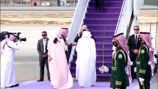 President Biden lands in Saudi Arabia