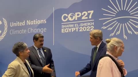 CORDIAL WITH A KILLER: Watch John Kerry Shake Nicolás Maduro's Hand TWICE at COP27