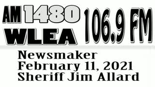 Wlea Newsmaker, February 11, 2021, Steuben County Sheriff Jim Allard