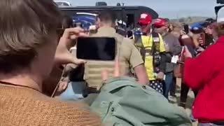 Lonely Joe Biden Supporter in Mask Gets Cuffed, Arrested and Removed from Trump AZ Rally