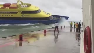 Playa del Carmen - Cozumel Ferry battles strong winds and waves