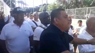 Protesta de pensionados de la Policía en Cartagena