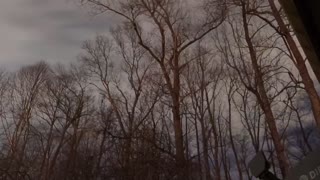 Time lapse of stars moving winter night