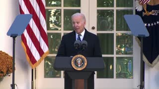 Biden jokes that the National Thanksgiving Turkeys were selected based on their vaccination status
