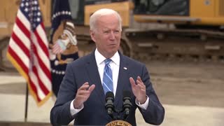 Biden Says He's in a Room.... While Outside