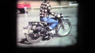 Riding Harley-Davidsons in Trinidad, Colorado - 1949