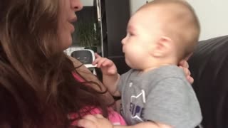 Baby Gets Emotional When Mom Sings Opera :'(