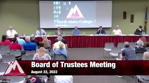 North Idaho College Foundation - NIC Board of Trustees August Meeting - 2022