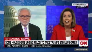 Pelosi attacks Wolf Blitzer when he asks why she repeatedly rejected Trump's stimulus offer
